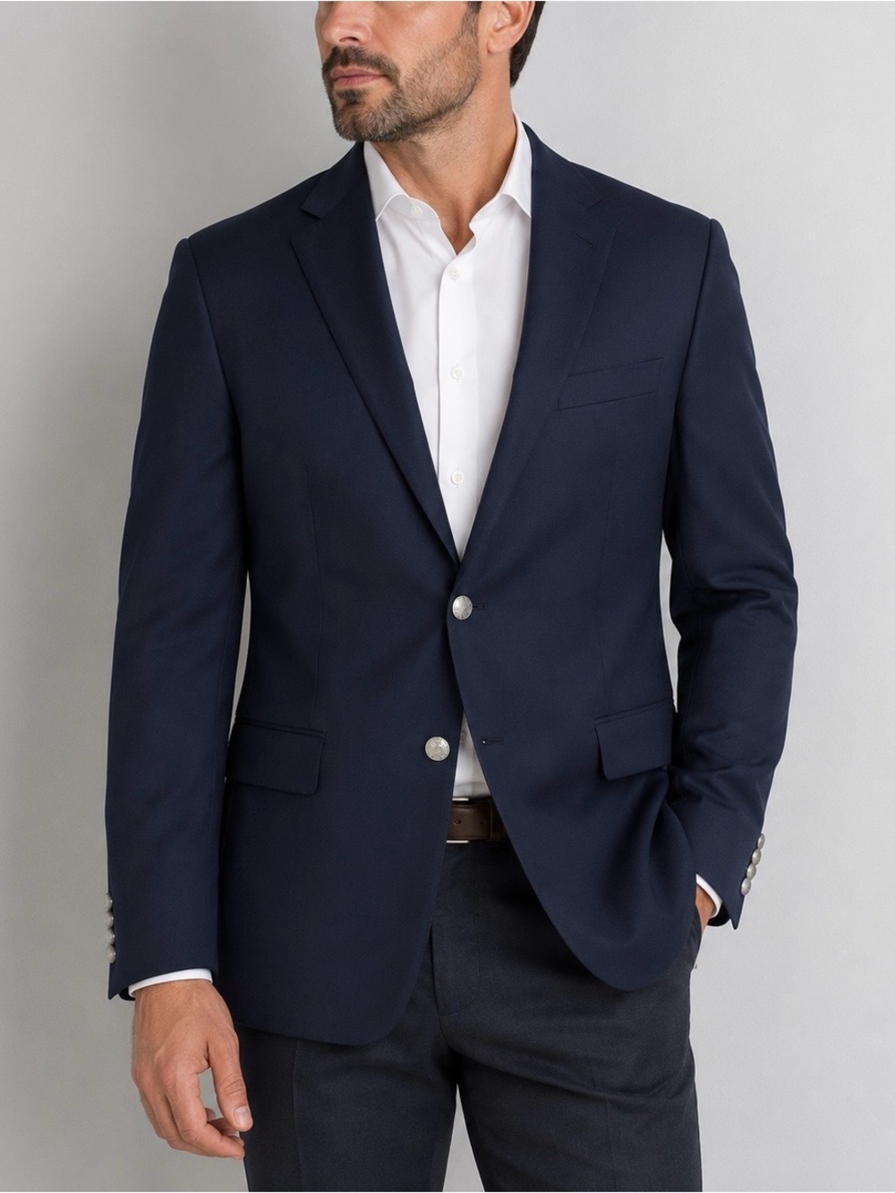 Lauren Ralph Lauren Men's Classic Navy Wool Blazer